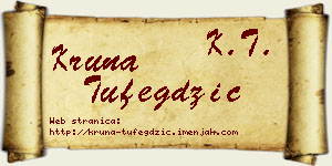 Kruna Tufegdžić vizit kartica
